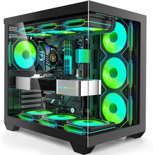 Gaming PC Case, ATX Cpmputer CASE with 7 PWM ARGB Fans Pre-Installed,Type-C picture