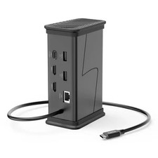 Hama 200150 USB Hub Connect2Office Black USB-C® Power Supply picture