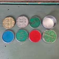 Tin of (6) Mother Board Gifts Coasters 3 7/8