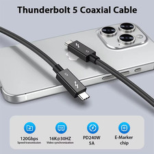 USB5 Cable 80Gbps 240W 16K Type C Fast Charging Thunderbolt 3 4 5 USB 5.0 USB C  picture