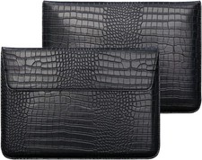 Crocodile Grain PU Leather Flap Style Case Bag Laptop Sleeve for MacBook Air 15 picture