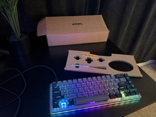 Drop Alt Mechanical Keyboard 65% RGB QMK PBT Kailhua Silver Gray Switches picture