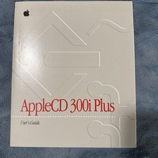 Vintage AppleCD 300i Plus User's Guide 1994 030-6133A Apple CD-ROM Drive Manual picture