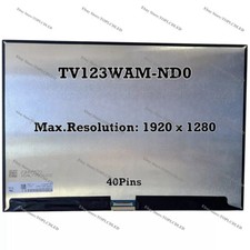 TV123WAM-ND0 Laptop Screen LCD 40Pins IPS LCD 1920X1280 WLED eDP 12.3 