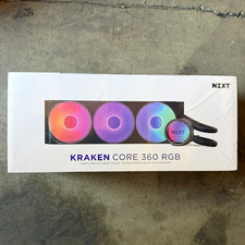 NZXT Kraken Core 360 RGB 360mm AIO Liquid CPU Cooler Black 120mm AM5 picture