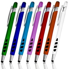 Stylus Pen Touch Screen Ballpoint Writing Pens 2 in 1 Black Ink 7 Pack Assorted picture