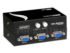 2x1 or 1x2 Bi-Directional 2 Port VGA SVGA HD15 Video Switch Switcher Selector picture
