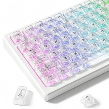 Grey Clear keycaps,Transparent keycaps 60 75 100 Percent,Ceramic Jelly Key caps picture