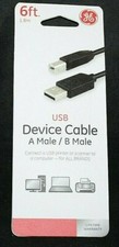 GE Black USB Device Cable A Male/B Male  6 ft. picture