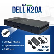 Dell WD19TB K20A001 Docking Station Thunderbolt 3 USB C K20A w/ 180W Adapter picture