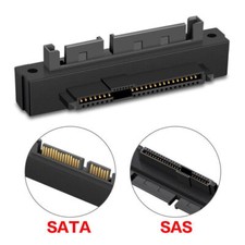 CY  Angled 90D SFF-8482 SAS 22Pin to 7+15Pin SATA Hard Disk Drive Raid Adapter picture