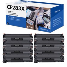1-8 PACK Black CF283X For 83X Toner Cartridge HP LaserJet Pro M202n M202dw LOT picture