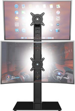 Soporte Para Monitor Doble: Elevador De Monitor Independiente Con Pantalla Ap... picture