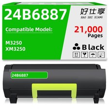 24B6887 High Yield Black Toner Cartridge Compatible for Lexmark M3250 XM3250 picture