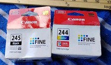 Two Canon Ink Cartridges NEW   In Box CL244 or 246Xl Color PG245 or 243Xl Black  picture