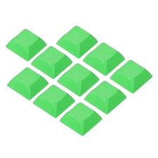 1U Blank Keycaps 10 Pack MX Keyboard Replacement Universal PBT Mechanical, Green picture