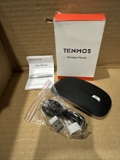 TENMOS M18 Bluetooth Mouse - Black 2.4 GHz Wireless/ BT1 / BT2 New picture