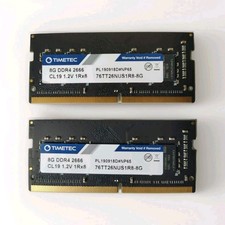 Timetec Laptop RAM 16GB (2x8GB) DDR4-2666 SODIMM PC4-2666 RAM 76TT26NUS1R8-8G picture