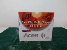 Acer CD-R 80 1x~12x Multi-Speed 700MB 10 Pack Slim Case picture