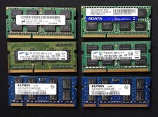 6 Laptop RAM Modules – DDR3 & DDR2 – 4GB & 2GB Mixed – Micron, ADATA, Samsung picture