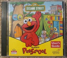 RARE OOP CIB 1996 Sesame Street: Elmo's Preschool PC CD-ROM Computer Game Pre-K picture