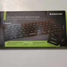 IOGEAR GKB632B SLIM MULTILINK BLUETOOTH KEYBOARD WITH STAND picture