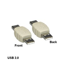Kentek USB 2.0 Type A Adapter Coupler Extender Male to Male PC Laptop HDD picture