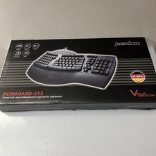Perixx Periboard 512 Ergonomic Split Keyboard Natural Design Black MIB Sealed picture
