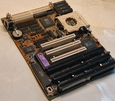 Vintage Socket 3 SET AT Motherboard Zida 4DPS v3.1 PCI ISA & 8 MB RAM + Bonus picture