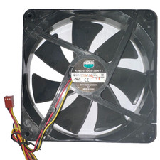 COOLER MASTER A14025-10CB-3BN-F1 DF1402512SEDN 14CM BLUE LED CLEAR FAN 12V 0.14A picture