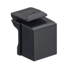 Leviton 41084-BE Snap-In-Mount Blank Quickport Insert Black picture