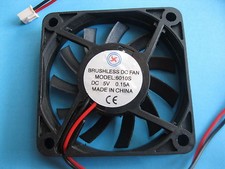 2 pcs Brushless DC Cooling Fan 5V 6010S 11 Blades 60x60x10mm Sleeve Bearing 2pin picture