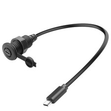 QIANRENON 5Gbps USB C Threaded Fixed Short Cable Type C φ18.5mm (φ0.72in) picture