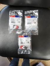 Lot of 3 Leviton 61110-RC6 EXTREME Cat 6 RJ45 QuickPort Jacks Crimson Red picture