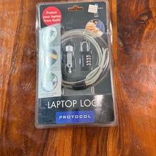Protocol Laptop Lock 3979-7 Security Cable with 3-Dial Combination Padlock NEW picture