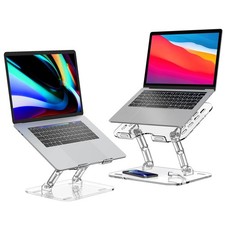 2 Pack Acrylic Laptop Stand for Desk, Adjustable Ergonomic Laptop Riser, Port... picture