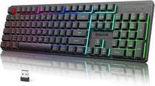 Programmable K521KS Wireless Keyboard - RGB Backlit, 12 Multimedia Keys picture