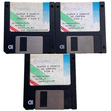 Vintage Video Game 3.5” Floppy Disk Sierra Slater & Charlie Go Camping 1993 DOS picture