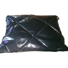Le Duo Chic PlushLuxe Leather Laptop Sleeve 14in Quilted Black Lightweight picture