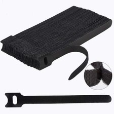 60 Pcs 6 Inch Reusable Fastening Cable Ties Hook and Loop Cord Organizer picture