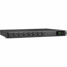 Tripp Lite 1U 16-Outlet 1.92kW 120V Single-Phase ATS/Local Meter PDU PDUMH20ATS picture