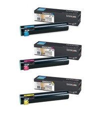 Lexmark X945X2CG, X945X2MG, X945X2YG GENUINE High Yield Toner Set (CMY) picture