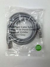 Challenger Category 5e Patch Cord Enhanced 350Mhz 7 Ft Cat 5 Cable NEW Gray Grey picture