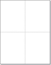 - 8-1/2 X 11 Laser and Inkjet Printer Postcards 4 up per Page, (4-1/4