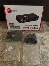 OPEN BOX SIIG 2x1 USB KVM Switch 4Kx2K CE-KV0011-S2 picture