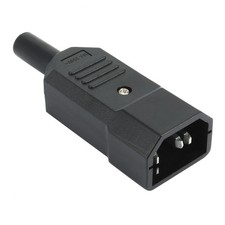 AC250V 10A IEC320 C14 Male 3 Terminals Power Socket Adapter Connector picture