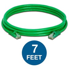 5 Pack Cat5e Patch Cable 1.5-15ft LAN Ethernet Cord for Gaming/Streaming Green picture
