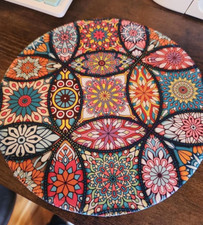 Mouse Pad Round Mandala Mouse Mat Cute Mouse Pad with Design Non-Slip NEW picture