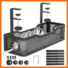 Modern Under Desk Wire Management Tray – Install Without Damage to Surfaces picture