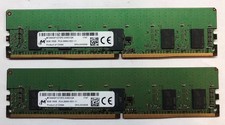Lot of 2 (16 GB) Micron MTA9ASF1G72PZ-2G6D1QK | 8GB 1Rx8 PC4-2666V | ECC RDIMM picture